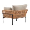 Lounge Chairs With Cushions / Wood Tone Rope Accents, Iron And Rattan (Set of 2) - Beige / Natural - Image 10