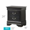 Louis Phillipe - Nightstand - Black - Image 4