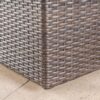 Nimbus - Outdoor Swivel Club Chair With Rattan Wicker Cover - Brown / Navy Blue - Image 9