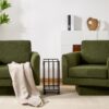 360° Modern Swivel Accent Chairs Round Armchair, Thick Padded Lounge Sofa Upholstered Comfy (Set of 2) - Green - Image 18