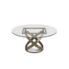 Modern Round Glass Top Dining Table With Carbon Steel Legs - White - Image 6