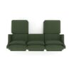 Elegant 3 Seater Sofa With Movable Ottomans And Lumbar Pillow - Green - Image 23