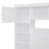 Full Size Bed With All In One Cabinet, Shelf And Sockets, Twin Size Trundle - White - Image 9