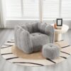 Soft Bean Bag Chair With High Resilient Foam (Chips) - Gray - Image 11