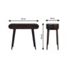Curved Edge Console Table - Walnut - Image 3