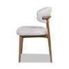 Locke - Modern Upholstered Dining Chair With Frame - Salt / Pepper - Image 2