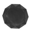 Modern Polygonal Coffee Table With Hammered Texture - Black - Image 5