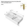 Wall Mounted Bathroom Sink With Towel Bar And Faucet - White / Gold - Image 3