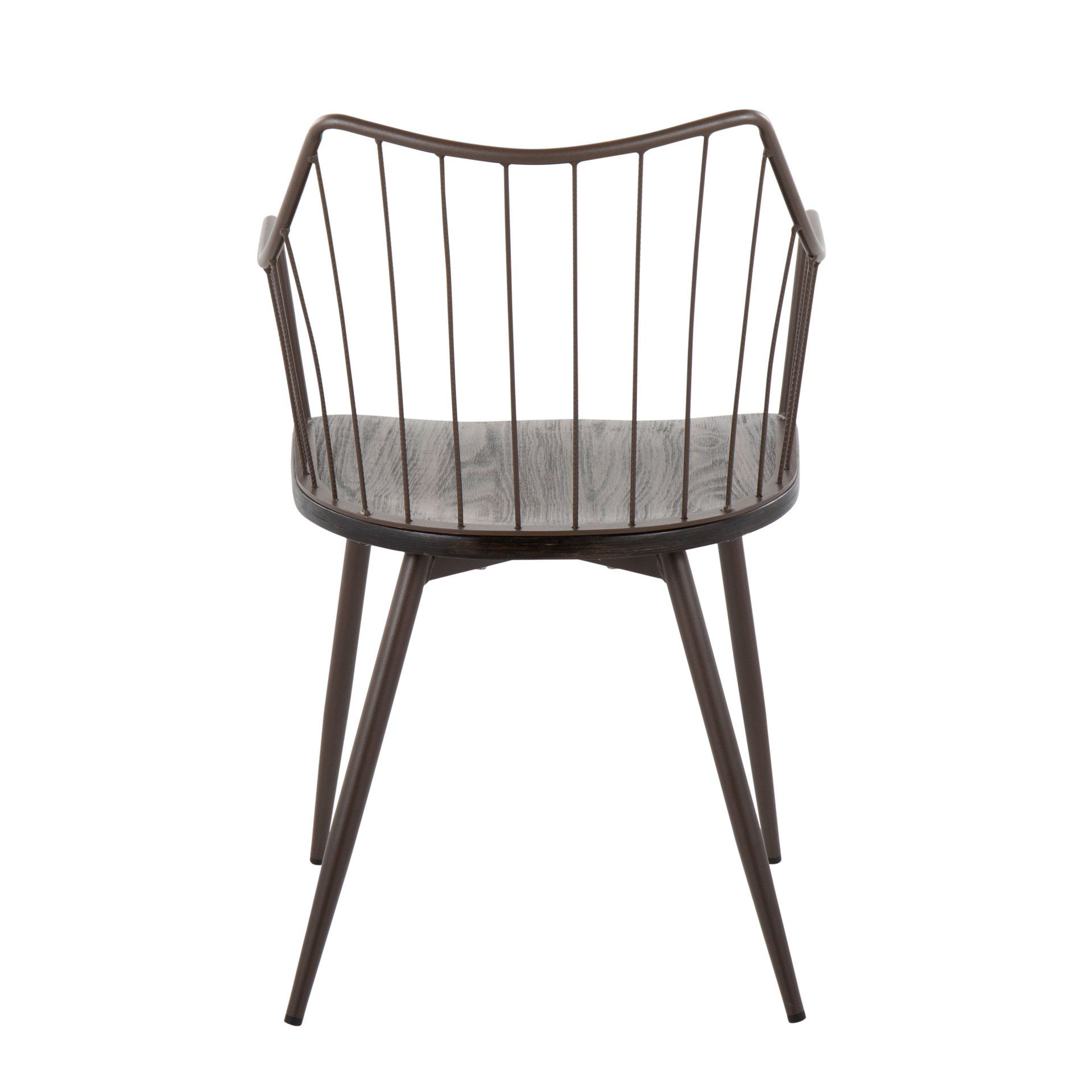 Winston - Farmhouse Style / Dining Chair - Brown / Dark Walnut - Image 4