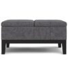 Dover - Lift Top Coffee Table Storage Ottoman - Gray - Image 2