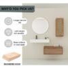 Modern Imitative 30 Inch Wall Mounted Bathroom Vanity With Resin Sink And Side Cabinet - Imitative Oak - Image 4