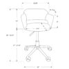 Office Chair, Adjustable Height, Swivel, Ergonomic, Armrests, Modern Design - Black - Image 12