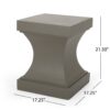 Modern Athena Side Table With Pedestal Design - Light Gray - Image 3