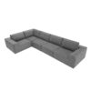 Modular L Shaped Sectional Sofa, Luxury Floor Couch Set, Upholstered Indoor Furniture, Foam - Filled Sleeper Sofa Bed 5 Pieces Free Combination - Gray - Image 3