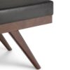 Chanelle - Mid Century Ottoman Bench - Distressed Black - Image 7