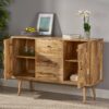 3 Drawer Sideboard With 2 Doors (KD Legs) - Natural - Image 7