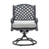 Durable Outdoor Dining Swivel Rockers With Cushions (Set of 2) - Sandstorm - Image 8
