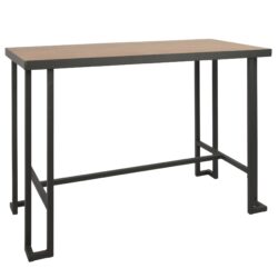 Roman - Industrial Counter Table - Gray / Natural