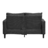 Modern Upholstered 57" High Resilience Loveseat Sofa, 2 Seater - Dark Gray - Image 7