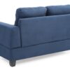 Chic Transitional Loveseat - Navy Blue - Image 3