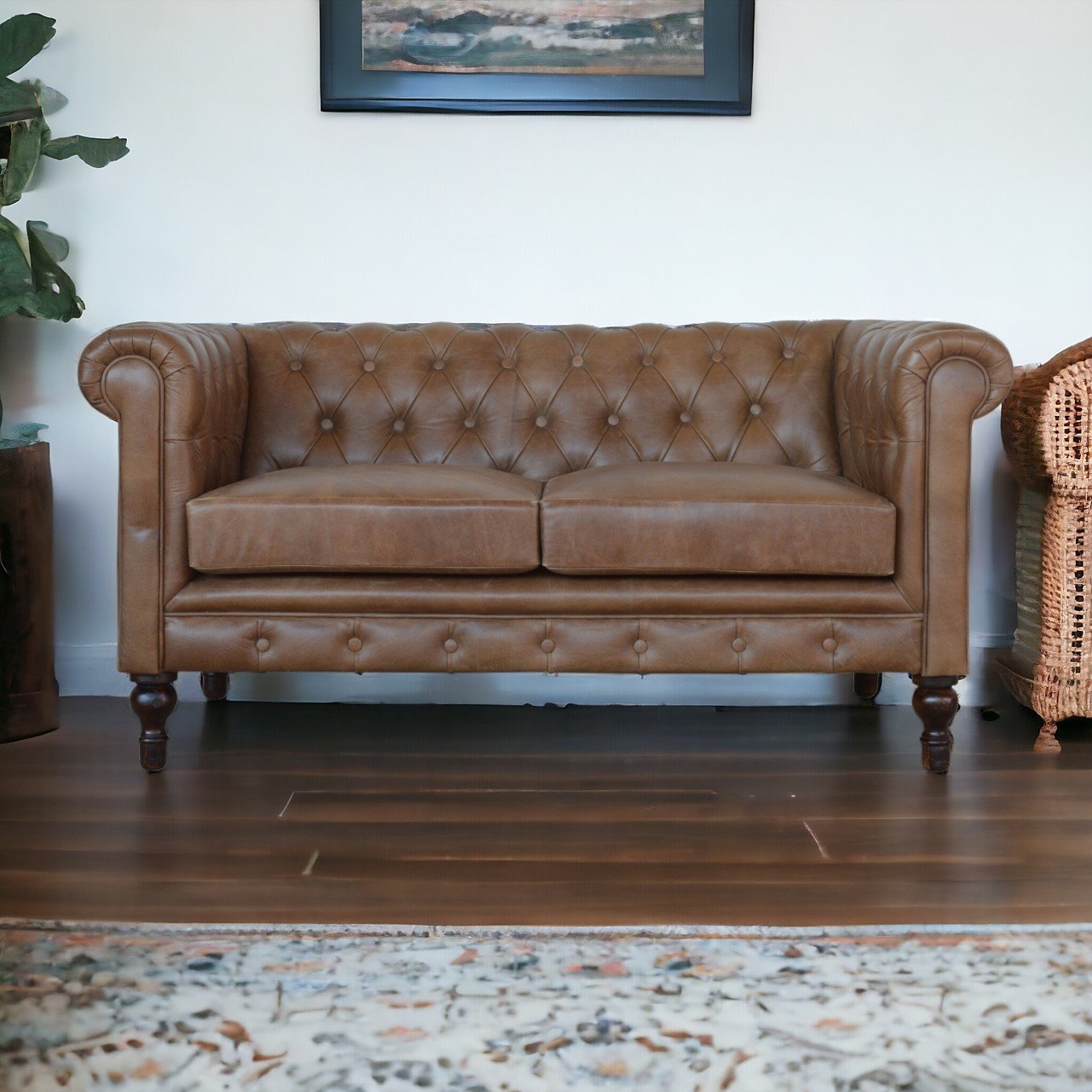 Buffalo - Leather Chesterfield Sofa - Brown - Image 10