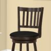 Swivel Stool Bar Height, Transitional Comfortable Seating (Set of 2) - Espresso - Image 3