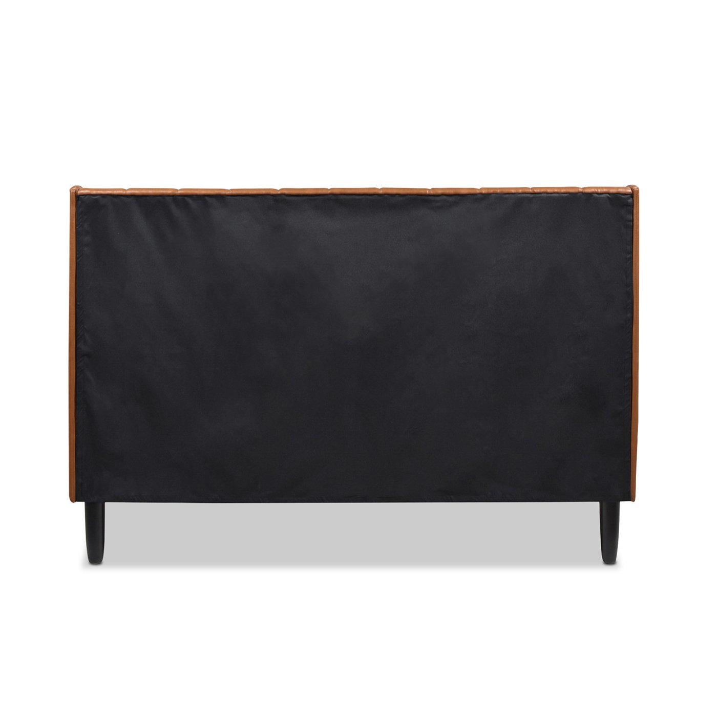 Aspen - Queen Vertical Tufted Modern Headboard Platform Bed Set - Caramel Tan Brown - Image 8