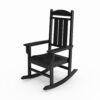 Traditional Porch Rocker Classic HDPE Poly Lumber For Porch, Patio, And Garden Comfort - Black - Image 5