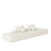 Modern Oversized Modular Sectional Sofa With 2 Ottoman And 2 Seat, Sparkling Chenille Fabric Soft Cushion Sofa With 4 Pillows, 4 Pieces Diy Combination Tufted Sofa, No Assembly Required - Beige - Image 20