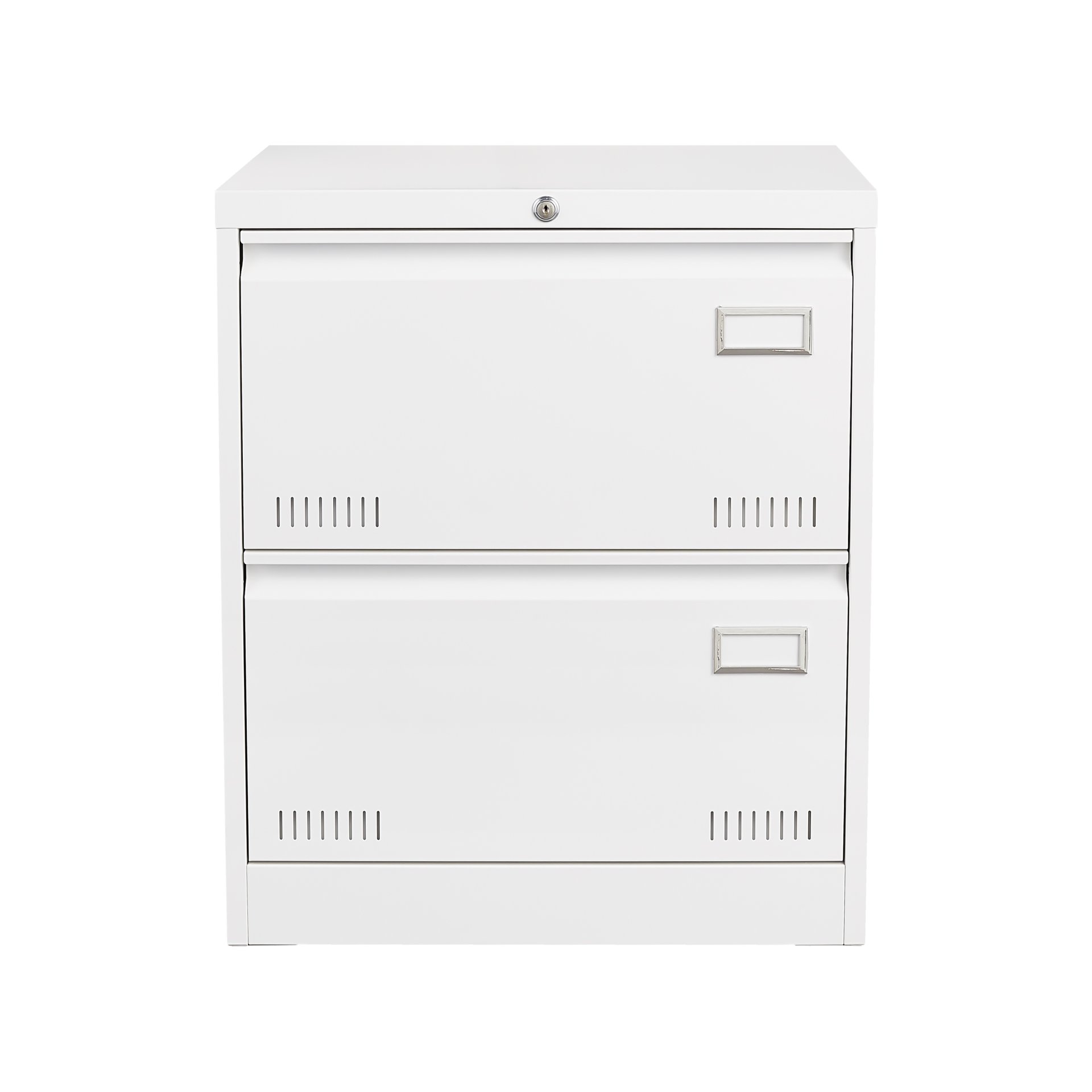 Filing Cabinet Lateral File Cabinet With Lock, 2 Drawer, For Legal / Letter / A4 / F4 Home Office - White - Image 7