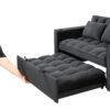 Multi Functional Sofa Bed With Cup Holder And USB Port For Living Room Or Apartments - Black - Image 19