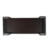 Modern Industrial Bar Cart With Shelving And Rolling Casters - Walnut - Image 12