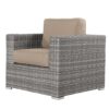 Patio Chair With Cushions, Durable Cushions - Gray Mix - Image 4