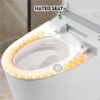 Heated Seat Smart Toilet, One Piece Toilet, Automatic Flush Tank Less Toilet Without Bidet, With Foot Sensor Flush - White Night Light, Knob Control, Power Outage Flushing, Soft Close Cover - White - Image 3