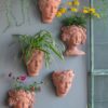 7X5.5X9" Visage Head Bust Planter, Home Wall Planter - Brown - Image 10