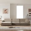 Oversized Sectional L Shaped Cloud Couch With USB Charging Port Cup Holder Deep And Wide Seat Sofa With Chaise Comfy - Khaki - Image 15
