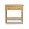 Easton - Modern Farmhouse Turned 1 Drawer Storage Side Table With Shelf - Natural Brown - Image 2