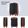 Hardshell Luggage Sets 20" / Bag Spinner Suitcase With Tsa Lock Lightweight - Black / Brown - Image 4
