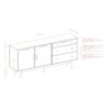 Mid-Century Modern Minimalist 2 Door Sideboard - Acorn - Image 6