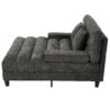 Chaise Bed Lounge Sofa Chair With Adjustable Backrest And LED Light Strip - Gray - Image 8