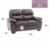 Marta - Loveseat - Dark Brown - Image 6