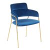 Napoli - Contemporary Chair (Set of 2) - Gold / Blue - Image 2