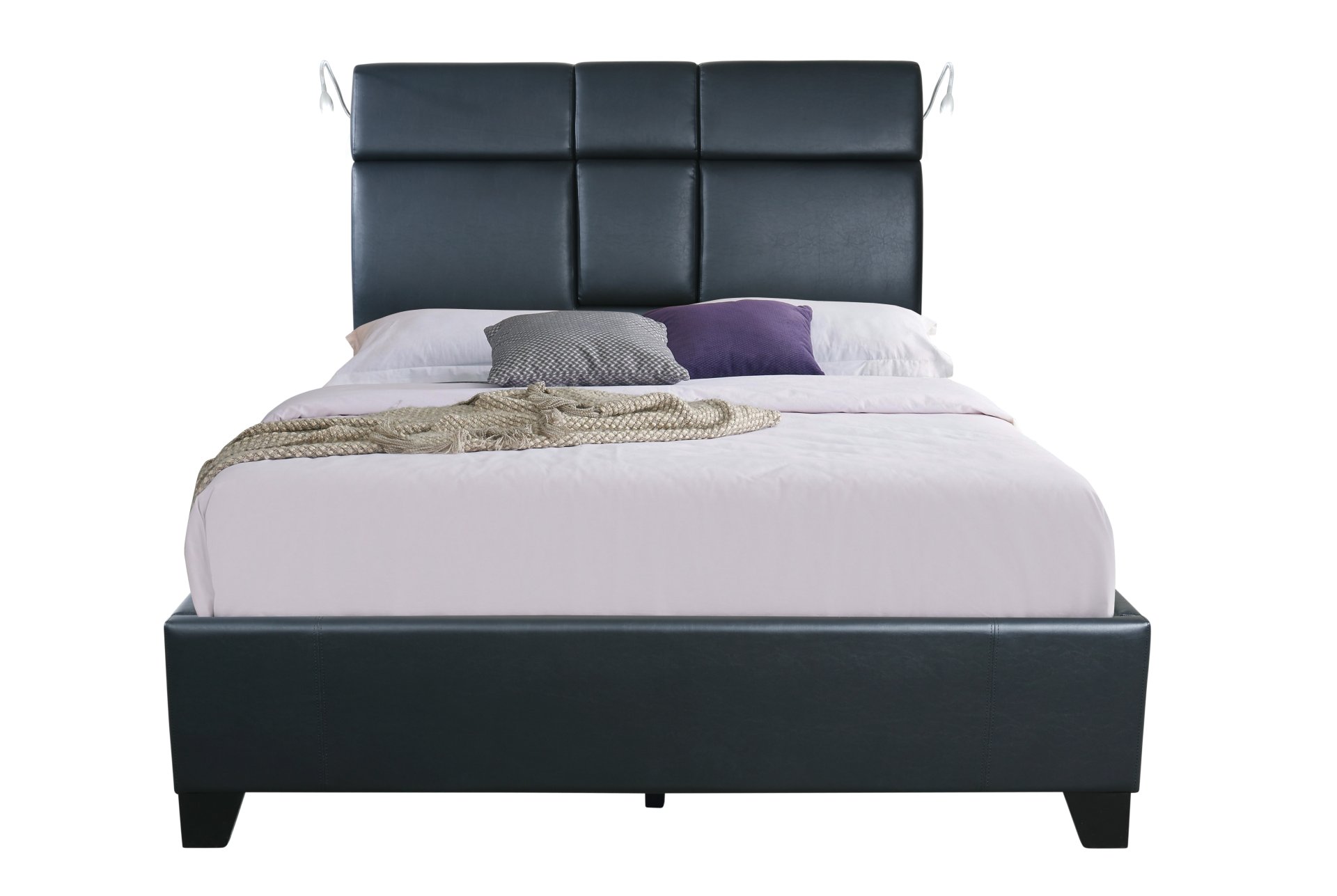 King Music Bed Touch Lighting Bluetooth Sound Beverage Tray - Black - Image 4