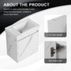 Minimalist Wall Mounted Bathroom Vanity With Ceramic Sink And Storage Cabinet - Carrara White - Image 7
