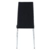 Modern Grid Armless High Backrest Dining Chair Set With Electroplated Metal Legs In Material 6 Piece - Black - Image 11