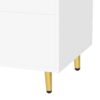 Modern TV Stand For TVs Up To 75", Entertainment Center With Glass Door, 4 Drawers And 2 Cabinets, 5 Metal Legs And Metal Handles For Living Room - White - Image 13