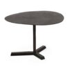 Industrial Style Elliptical Side Table With Aluminum Frame - Bronze - Image 8