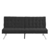 Modern Sofa Bed With Wood Frame And Stainless Leg - Black - Image 5