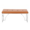 Constellation - Contemporary Bench - Silver / Camel - Image 4
