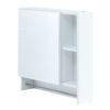 Bathroom Mirror Cabinet Wall Mounted, Medicine Cabinet, Over The Toilet Storage Cabinet With Shelves And Towel Rack - White - Image 18